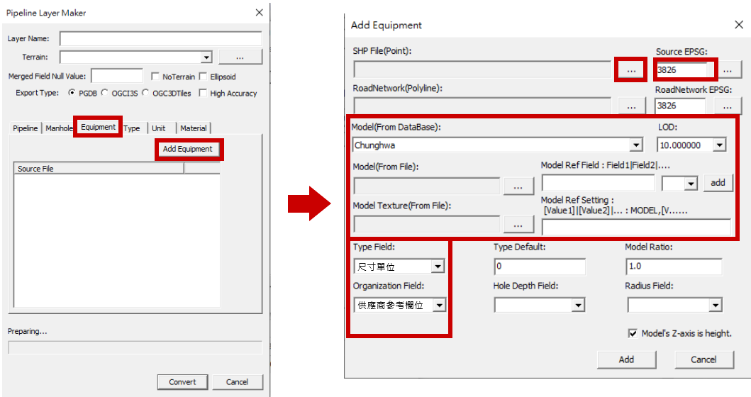 PipelineLayerFileConversion-Equipment